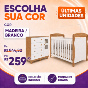 FRETE GRÁTIS - Quarto De Bebê Berço Americano Marquesa Cômoda Uli
